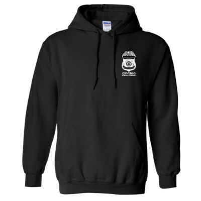 Chicago FO "Badge" Hoodie BLACK - Heavy Blend™ Hooded Sweatshirt Thumbnail