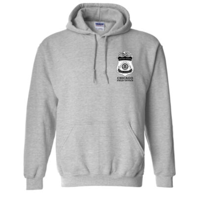 Chicago FO "Badge" Hoodie ARMY & SPORT GREY - Heavy Blend™ Hooded Sweatshirt Thumbnail