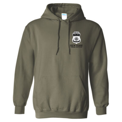 NY FO "Badge" Hoodie ARMY & SPORT GREY - Heavy Blend™ Hooded Sweatshirt Thumbnail