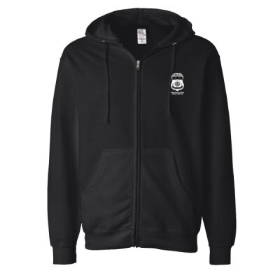 Philly FO "Badge" Design Zippered Hoodie, BLACK Thumbnail