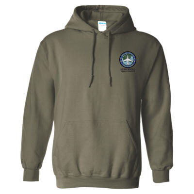 Minneapolis FO "Circle" Hoodie ARMY & SPORT GREY - Heavy Blend™ Hooded Sweatshirt Thumbnail
