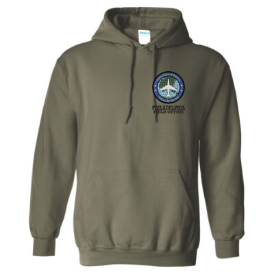 Philly FO "Circle" Hoodie ARMY & SPORT GREY - Heavy Blend™ Hooded Sweatshirt Thumbnail