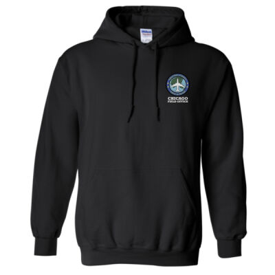 Chicago FO "Circle" Hoodie BLACK - Heavy Blend™ Hooded Sweatshirt Thumbnail