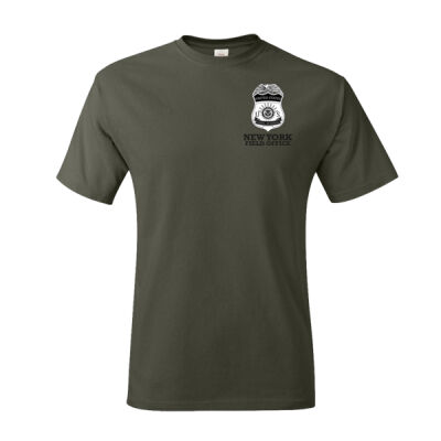 NY "Badge" Tee ARMY - Authentic T-Shirt Thumbnail