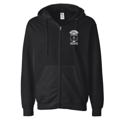 Chicago FO "Remember" Design Zippered Hoodie, BLACK - Midweight Full-Zip Hooded Sweatshirt Thumbnail